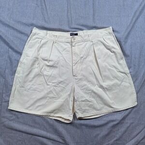 Polo Ralph Lauren Shorts Mens Size 40 Vintage Khaki Pleated Chino USA Made‎ 90s